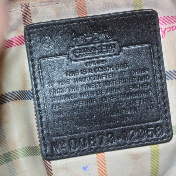 Coach 12358 Signature Coated Heritage Stripe Tote Shopper Shoulder Handbag Logo - Picture 6 of 6